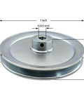 Single Groove 7 Inch V Belt Pulley For Motors Five Eighths Inch Bore Carbon Steel Zinc Plated Tough As Nails Built To Last