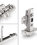 Quick Fix Clip On Full Overlay Cabinet Hinges Delivering Slick Concealed Hardware For Frameless Furniture With Knockout 105 Degree Door Action