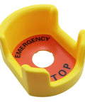22mm Plastic Emergency Stop Button Protective Cover Large Yellow Shield Anti Accidental Activation For Machine Tools