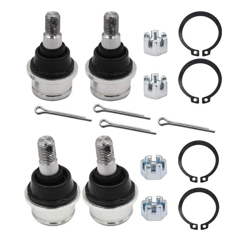 ATV Beefy Heavy Duty Ball Joint Kit Set Of 4 For Rancher 350 TRX350TM 420 TRX420FE And 400 Models upper and lower joints with pins