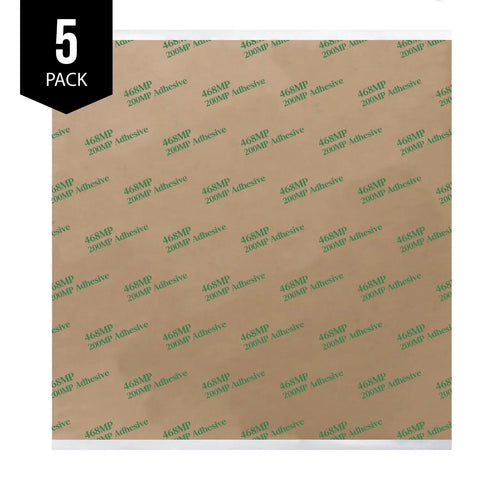 468MP Double Sided Adhesive Transfer Tape Sheets 8 By 8 Inches Five Pack showing front sheet design close-up