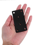 Heavy Duty Iron Shelf Brackets Flat Straight Corner Braces Black Metal for Kitchen Cabinets Storage Support plate in hand