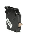 20 Amp 1 Pole Circuit Breaker CH120 With Heavy Duty Thermal Magnetic Trip And Quick Make Break Inverse Time Element UL Listed HACR Rated 120 Volt AC CSA Certified For NEMA Standards, angled view