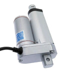 Heavy Duty Linear Actuator Electric Motor 12V Or 24V DC with silver metal casing and cable for smooth stroke options.