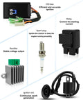 Components of Beefed Up CDI Box Ignition Coil Kit For Sportsman 90 Scrambler 90 Predator 50 90 2001-2007 shown separately