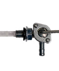 Upgraded Petcock Fuel Tank Shutoff Valve for Generators with M10x1.25 thread, showing metal valve and filter screen for small engines.