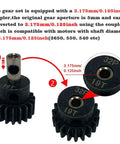 Close-up of 19T pinion gear with 3.175mm coupler from 54T 0.8 32 Pitch Metal Spur Gear Set for Traxxas Slash and RC vehicles