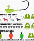 All In One Trout Fishing Lure Kit 165 Piece Set With Split Tail Grub Worms Shad Dart Jig Heads Floats And Sinkers