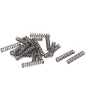 Durable 304 Stainless Steel Compression Spring 3mm Outer Diameter, 0.5mm Wire, 15mm Free Length, Silver Tone, 20 Pack For DIYers
