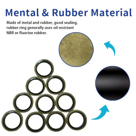 Rock Solid Hella Durable 150Pcs Bonded Seal Washer Assortment Kit With Metal Rubber Gaskets And Slick Self Centering High Pressure Oil Seals Ready For Automotive Repairs And Pump Maintenance Work