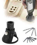 Heavy Duty Drill Locator Positioner Kit Featuring Premium Steel Burrs And Bits for precise wood carving and milling work. 11-piece set.