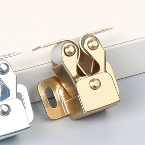 Six Pack Metal Ball Catch Cabinet Latches With Spring Double Roller Catchers For Closet And Wardrobe Doors Gold Finish Door Catches