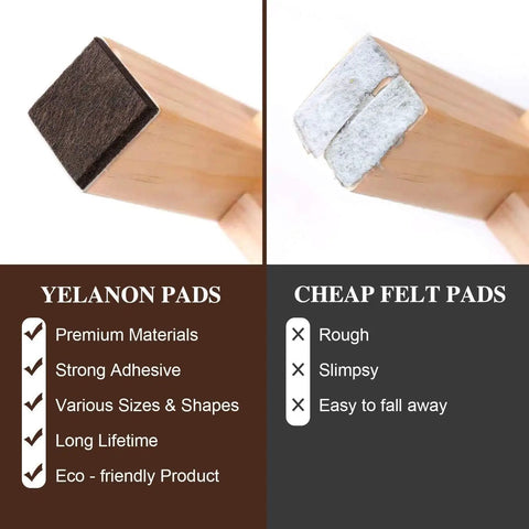 Premium Felt Furniture Pads 182 Pc Kit For Chair Legs And Furniture, Floor Protectors For Hardwood Tile And Laminate Floors, Brown And Beige, Quiet Glide Protection To Prevent Scratches And Easy Sliding