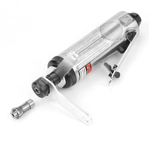 Top Shelf Air Die Grinder Kit, Slick Pneumatic Polishing Tool With Ultra Quiet Low Spin, Compact Metal Sander Assembly close-up view.