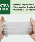 Badass Heavy Duty Disposable Vinyl Gloves, Latex Free Powder Free, Dang Comfortable Fit, Food Safe Bpa Free, X Large, Bulk Pack One Thousand, showing extra thickness and strong resilience.