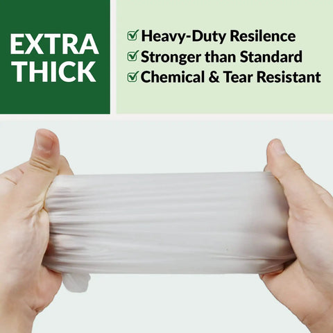 Badass Heavy Duty Disposable Vinyl Gloves, Latex Free Powder Free, Dang Comfortable Fit, Food Safe Bpa Free, X Large, Bulk Pack One Thousand, showing extra thickness and strong resilience.