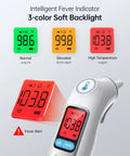 Ultra Fast Digital Ear Thermometer For Adults And Kids With Storage Case One Second Readings Clinically Verified Core Temp Accuracy Easy To Use Kid Friendly Clear Color Display Pocket Ready For Home Use, red fever alert display