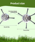 Beefy Steel Wire Grass Trimmer Head Replacement For Lawn Mowers Universal Brush Cutter With Six Blades 6 Inch Weed Cutter