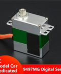 Heavy Duty Micro Digital Servo With Coreless Motor And Tough Metal Casing For MGD Steering Gear Swaps visible from the side.