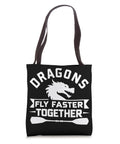 Dragon Boat Racing Tote Bag For Paddlers And Dragonboating Fans Durable Gear For Men And Women with dragon graphic