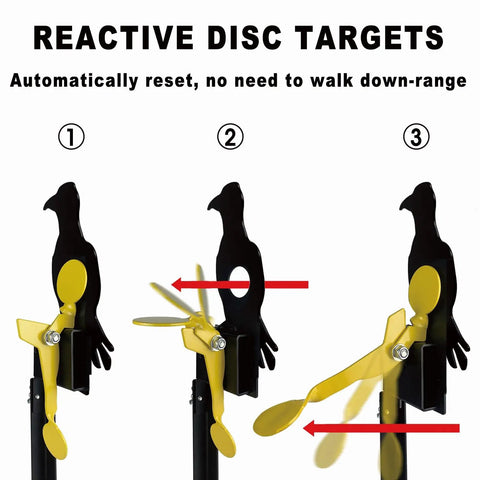Auto Reset Metal Eagle Target For Air Rifles Outdoor Backyard Plinking Practice For 177 And 22 Caliber Pellets in setup stages