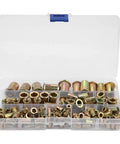 Heavy Duty Carbon Steel Rivet Nut Insert Kit With M3 To M10 Sizes And Open End Tool For Steel Plastic Fiberglass Flat Head Threaded Fasteners You Need, assorted inserts in case