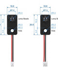 Two Pack IR Break Beam Sensor Kit With 5mm LEDs, Photoelectric Through Beam Switch, DIY Counting Module, 33cm Cable Length, 25cm To 100cm Sensing Range, Fast Response NPN Normally Open Output For DIY Automation, black plastic housing