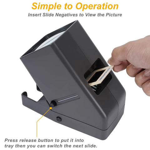 Ultimate 35mm Slide Viewer For Film Negatives And Mounted Slides With 3X Magnification And LED Illuminated Viewing USB Powered