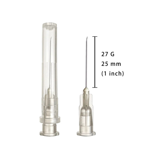 27 Gauge 1 Inch Stainless Steel Lab Needles Pack Of 100 Individually Wrapped For Ink Refill And Precise Measuring Pro Grade Durable Tools