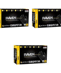 Raven Powder Free Nitrile Disposable Gloves Black 6 Mil Medium Pack Of 3, 100 Count Each, exam-grade boxes
