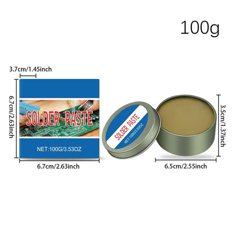 100g Lead Free Solder Paste Flux Repair Aid With Quick Melt Bond For Electronics Jewelry Copper Circuit Boards Plumbing