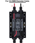 Outdoor Solar Disconnect Switch 32 Amp DC 1200V Four Pole Isolator With IP66 Weatherproof Enclosure, interior view with cable glands.