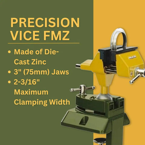Beefy Precision Vise With Clamp For Workbenches And Tabletops 3 Inch Jaws 360 Degree Rotation Die Cast Zinc Construction Durable Bench Vise For Metalworking Woodworking And Hobby Projects, die-cast zinc bench vise with 3 in jaws
