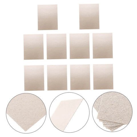 Set Of 10 Mica Sheets For Microwave Oven Waveguide Insulation Heat Resistant Kitchen Must Have Accessory arranged with texture detail