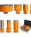 Ultimate Diamond Core Drill Bit Kit Pro Grade For Porcelain Tile Ceramic Marble Brick Granite Stone with 20, 25, 35, 50, 100mm bits