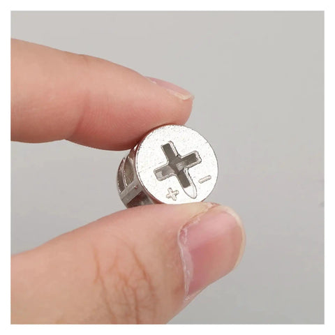 Thickened Three In One Connector Eccentric Wheel for Furniture and Cabinets Drawer Lock Screw Fastener Sturdy Zinc Alloy Cam Nut