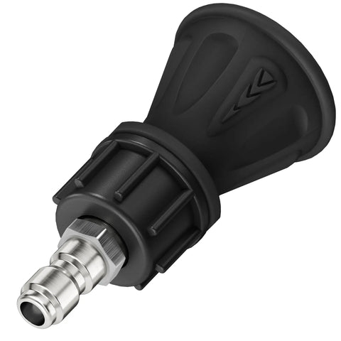 40 Degree Pressure Washer Nozzle With Stainless Steel Internals And Rubberized Guard For Scratch Free Rinsing