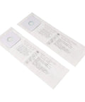 Two white 9 Pack Replacement Central Vacuum Bags for Nutone 391 And CV Series with printed instructions visible