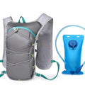 Ultralight Hydration Vest With Water Bladder Backpack For Running, Cycling And Hiking, Reflective Strips For Safety, Grey