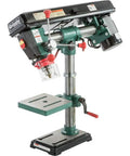 Heavy Duty 34-Inch Benchtop Radial Drill Press With 5 Speed Variable Swing, Pivoting Head For Precision Angle Drilling, One-Half HP 110V Motor, Stable Bench Mount, Ideal For Fine Craft And Workshop Drilling.