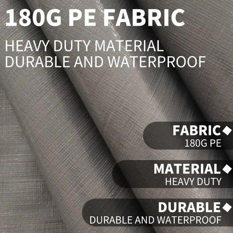 Heavy Duty 10x20 Carport Replacement Cover Fits 10x20 Frames Waterproof Gray Top Tarp Canopy Fabric Detail