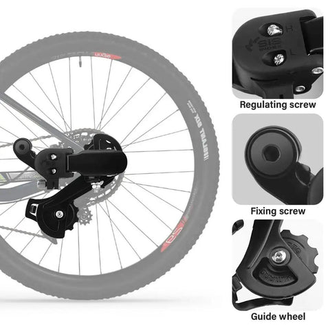 Rear Derailleur For Mountain Bike With Direct Hanger Mount, 6 7 Speed Compatible, Aluminum Alloy, easy install shown on bike wheel