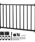 Slick Aluminum Deck Railing Door With No Fuss Self Closing Hinge And Darn Dependable Latch Quick Install Setup Weather Resistant Finish Top Shelf Quality Backyard Gates with accessories.
