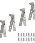 4 Pack 2.5 Inch 360 Degree Door Pivot Hinges for Cabinets and Doors, stainless steel hidden hinges with brushed finish and screws