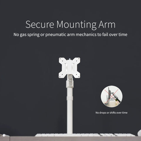 Heavy Hitter Single Monitor Desk Mount With Smooth Tilt And Swivel For Screens Up To 32 Inch Or 38 Inch Ultrawide Displays, secure mounting arm.