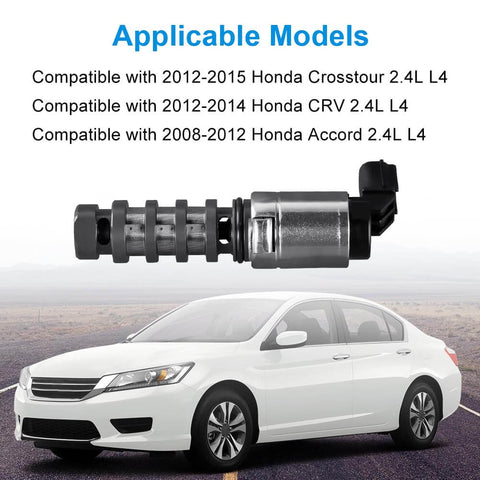 Image of Engine Variable Valve Timing VVT Solenoid For Honda Accord 2008-2012 CR-V 2012-2014 Crosstour 2012-2015 L4 2.4L OEM Grade Replacement
