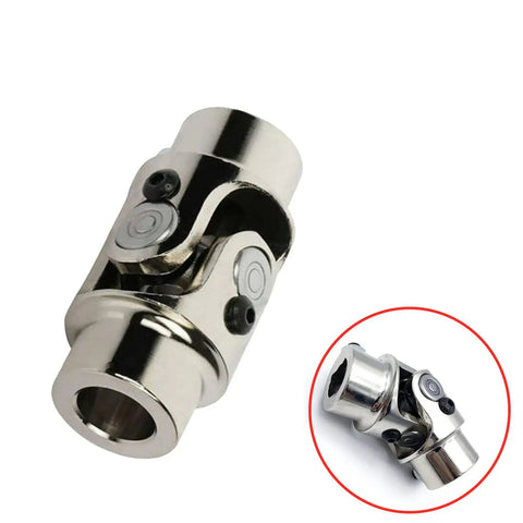 Built Tough 3/4 Inch By 3/4 Inch Dd Chrome Single U Joint Steering Shaft Universal Joint Replacement, chrome plated design.