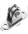 Rock Solid V Groove Gate Wheels 2 Piece Heavy Duty Pulley Block Kit Handles Up To 176 Lbs smooth metal roller and bracket measurements