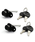 2 Pack 16mm Cylinder Plunger Lock For Drawers Cabinets Desks Tables Office Furniture With Two Round Keys Rock Solid Zinc Alloy Build Die Cast Molding E Coated Finish Heavy Duty Security For Home And Office, black lock and keys