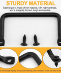 Matte Black 4 Inch Cabinet Pulls 4 Pack With Screws Modern Iron Drawer Handles shown with screws and details in smooth finish